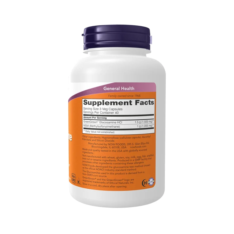 NOW - Vegetarian Glucosamine & MSM | 120 Capsules