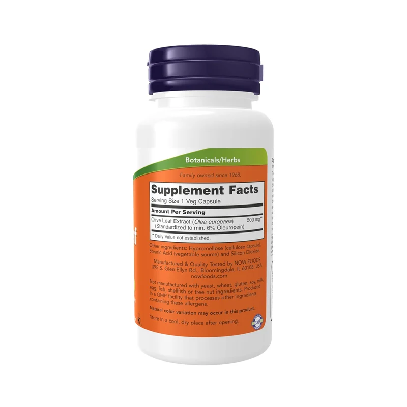 NOW - Olive Leaf 500 mg | 60 Capsules
