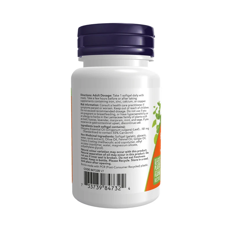 NOW - Enteric Coated Oregano Oil | 90 Softgels