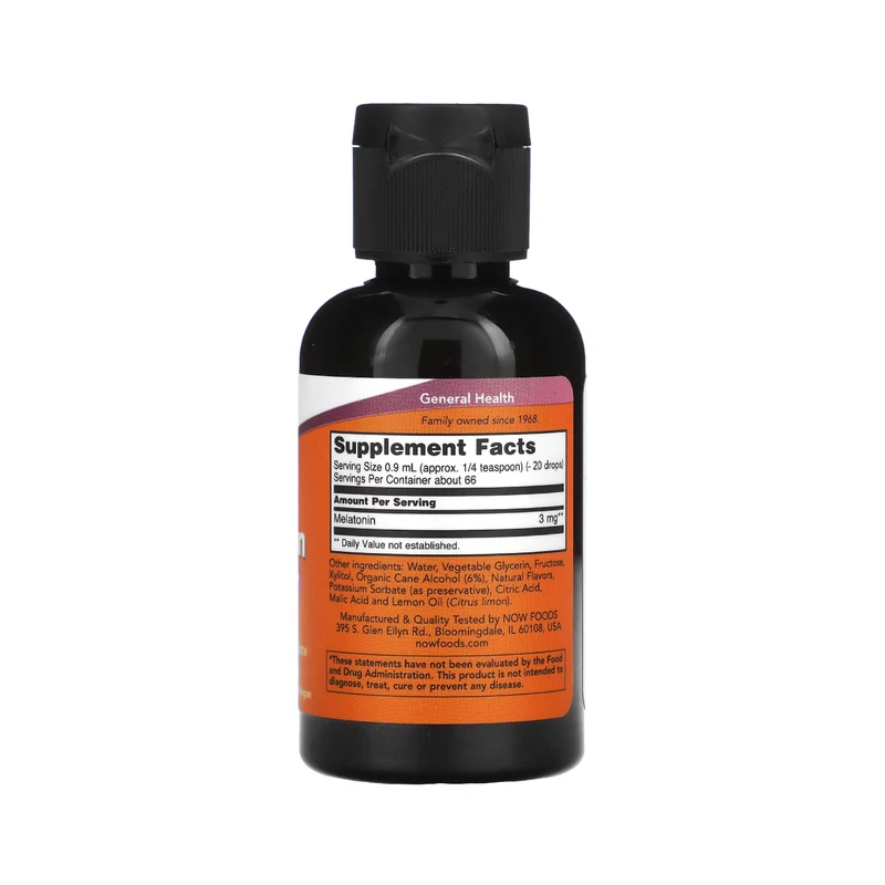 NOW - Melatonin Liquid Vanilla-Citrus | 59 mL