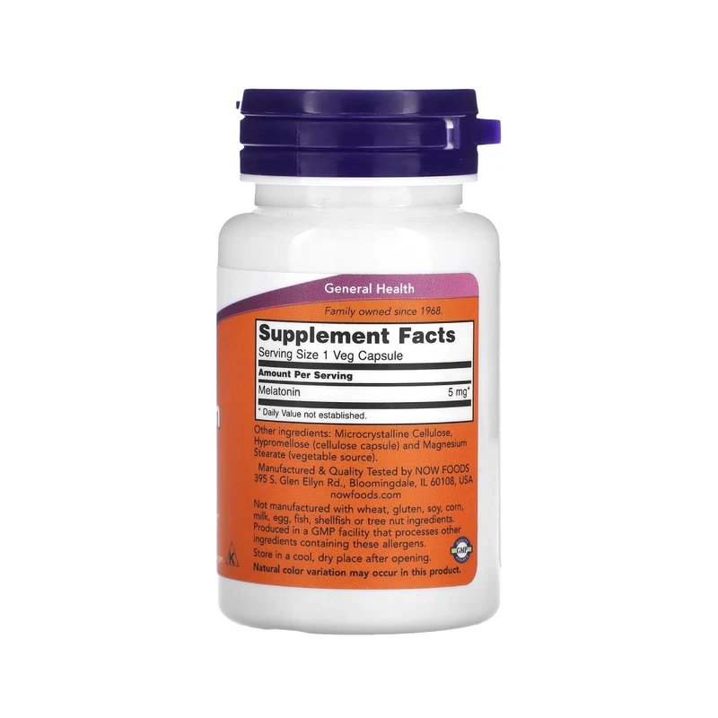NOW - Melatonin 5 mg | 60 Capsules