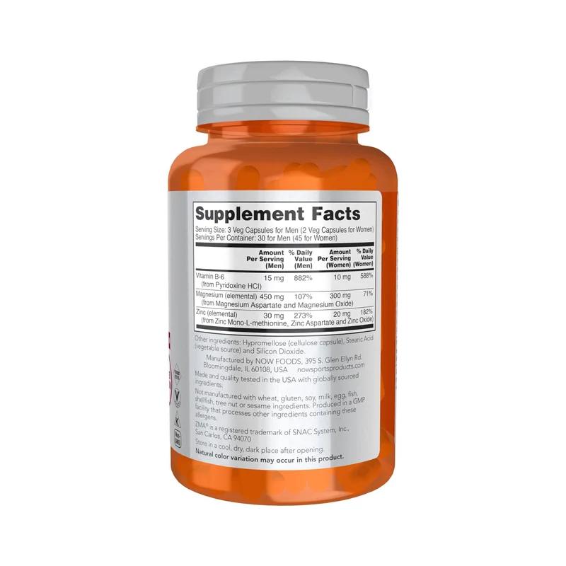 NOW - ZMA with Zinc B-6 | 90 Cap