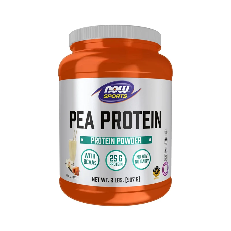 NOW - Pea Protein Non-GMO Vegan, Vanilla Toffee | 907 g