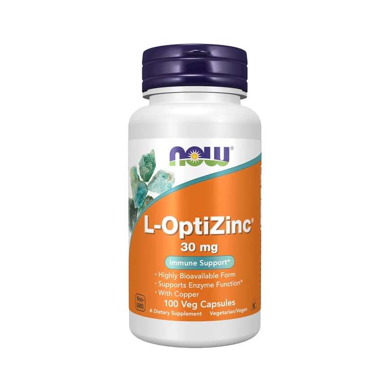 NOW - Opti-L-Zinc 30 mg + Copper | 100 Capsules