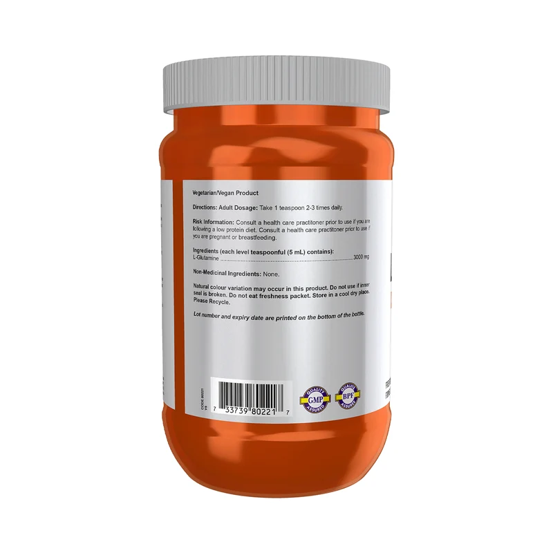 NOW Sports - L-Glutamine Pure Powder Amino Acids | 454 g