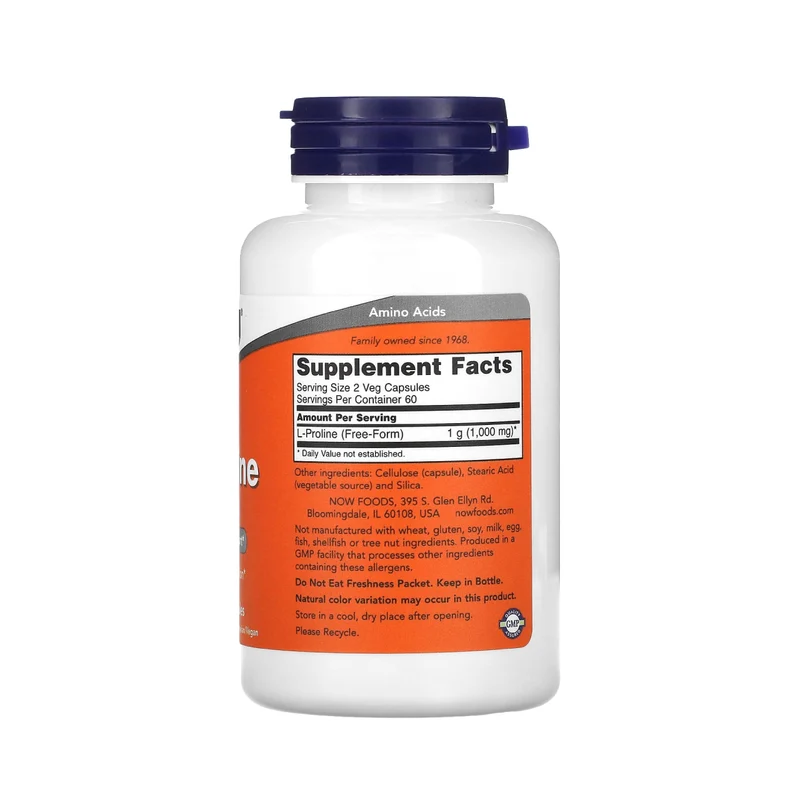 NOW - L-Proline 500 mg | 120 Capsules