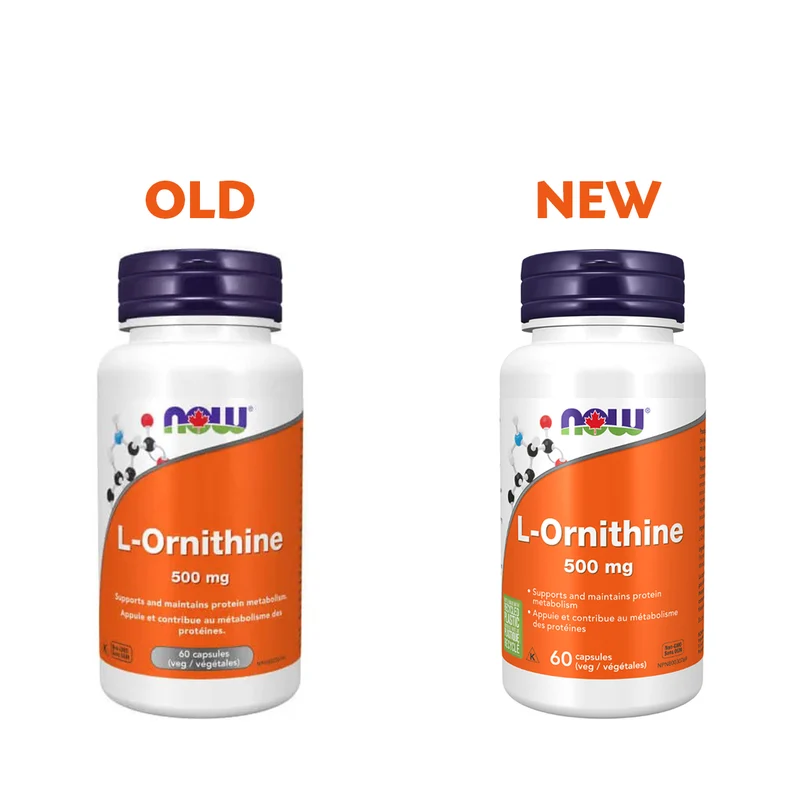NOW - L-Ornithine 500 mg | 60 Veg Capsules