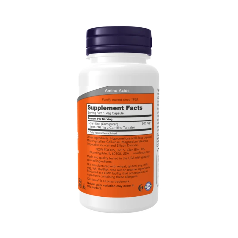 NOW - L-Carnitine 500 mg | 60 Capsules