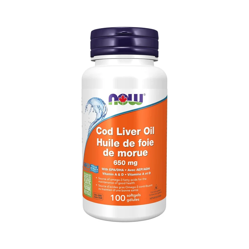 NOW - Cod Liver Oil Double Strength Vit A&D | 100 Softgels