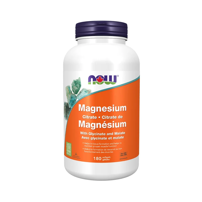 NOW - Magnesium Citrate/Glycinate/Malate 134 mg | 180 Softgels