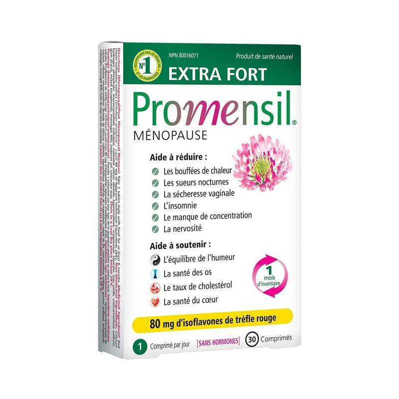 Promensil - Menopause 80mg Red Clover Isoflavones, Extra Strength | 30 Tablets
