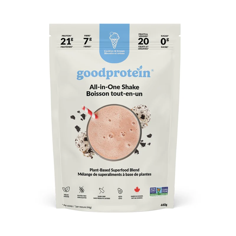 goodprotein - All-In-One Shake Plant-Based Superfood Blend, Cookies & Cream | 440 g