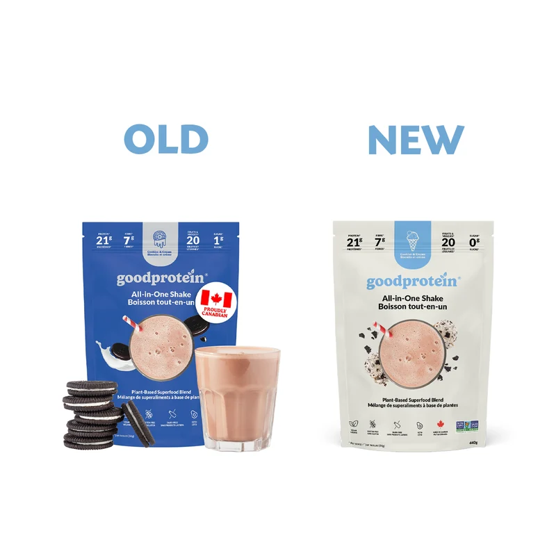 goodprotein - All-In-One Shake Plant-Based Superfood Blend, Cookies & Cream | 440 g