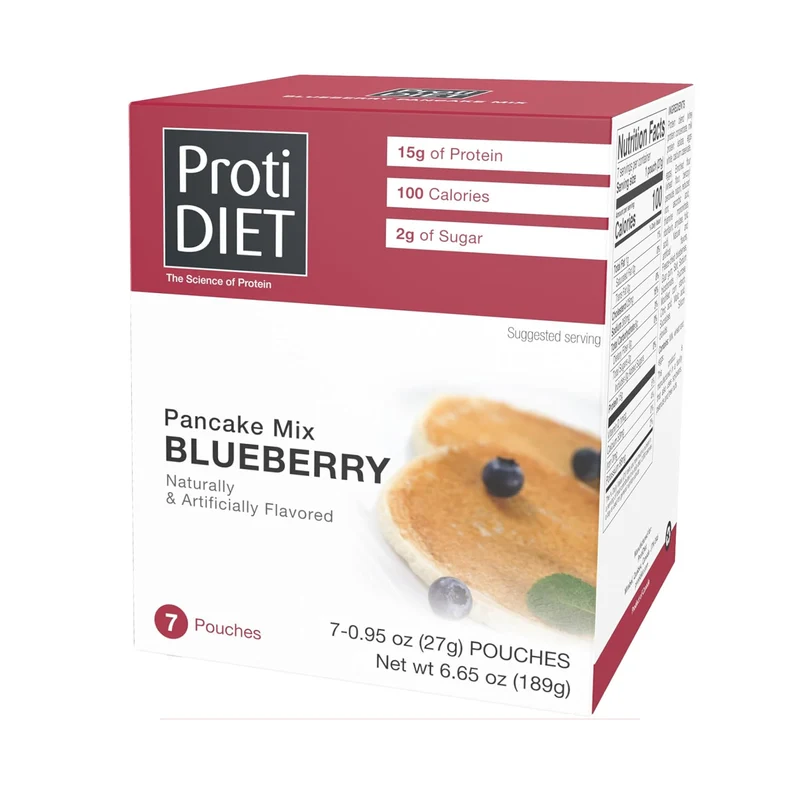 ProtiDiet - Pancake Mix, Blueberry | 7 x 27 g
