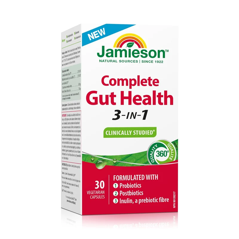 Jamieson - Complete Gut Health 3-in-1 | 30 Vegetarian Capsules