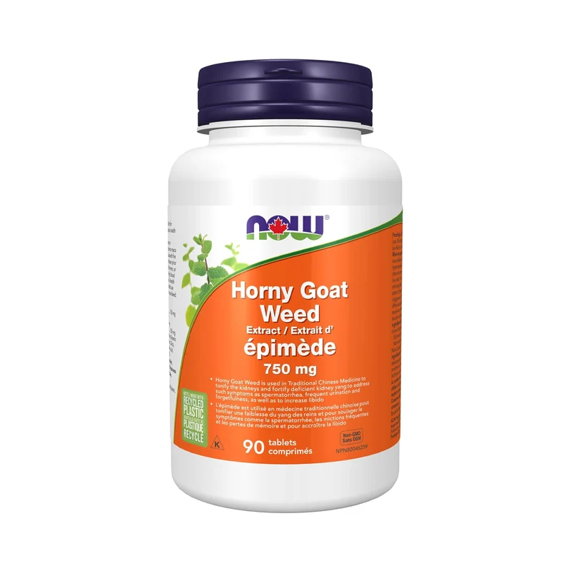 NOW - Horny Goat Weed 750 mg | 90 Tablets