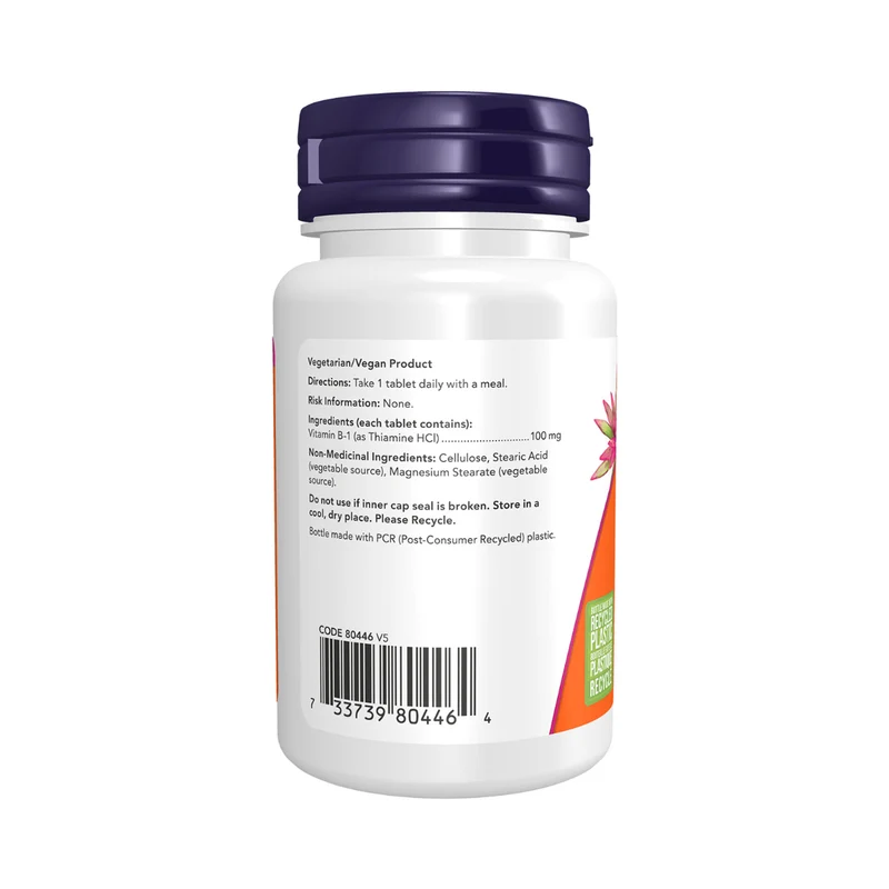 NOW - Vitamin B1 100 mg | 100 Tablets