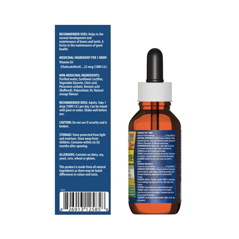Omega Alpha - Vitamin D3 1000 IU, Orange Flavor | 50 mL