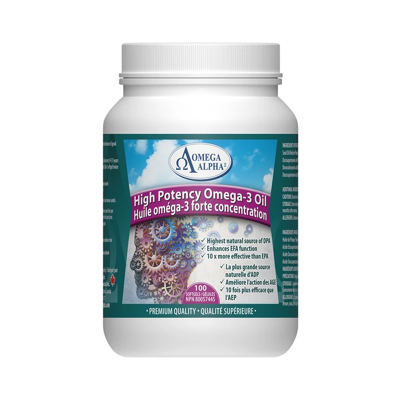 Omega Alpha - High Potency Omega-3 Oil | 100 Softgels