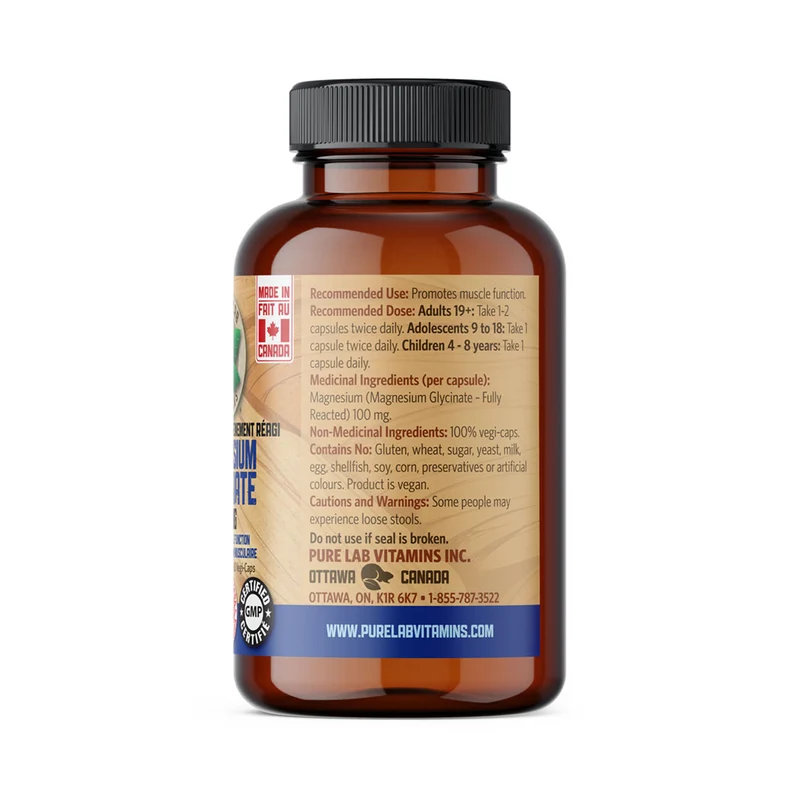 Pure Lab - Magnesium Glycinate 100 mg | 60 Capsules