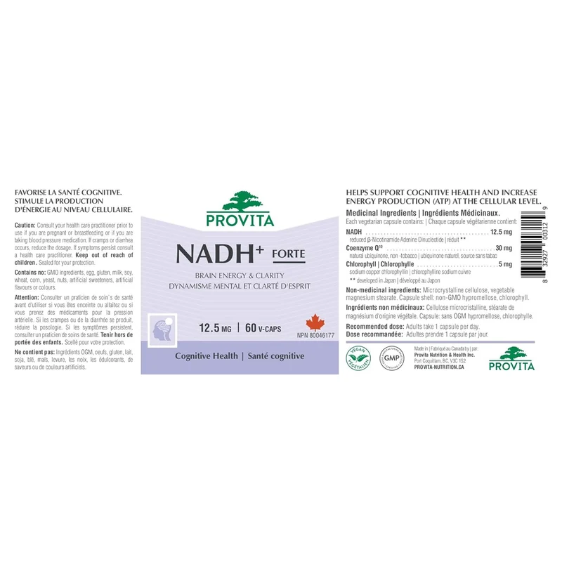 Provita - NADH+ 12.5MG | 60 Capsules