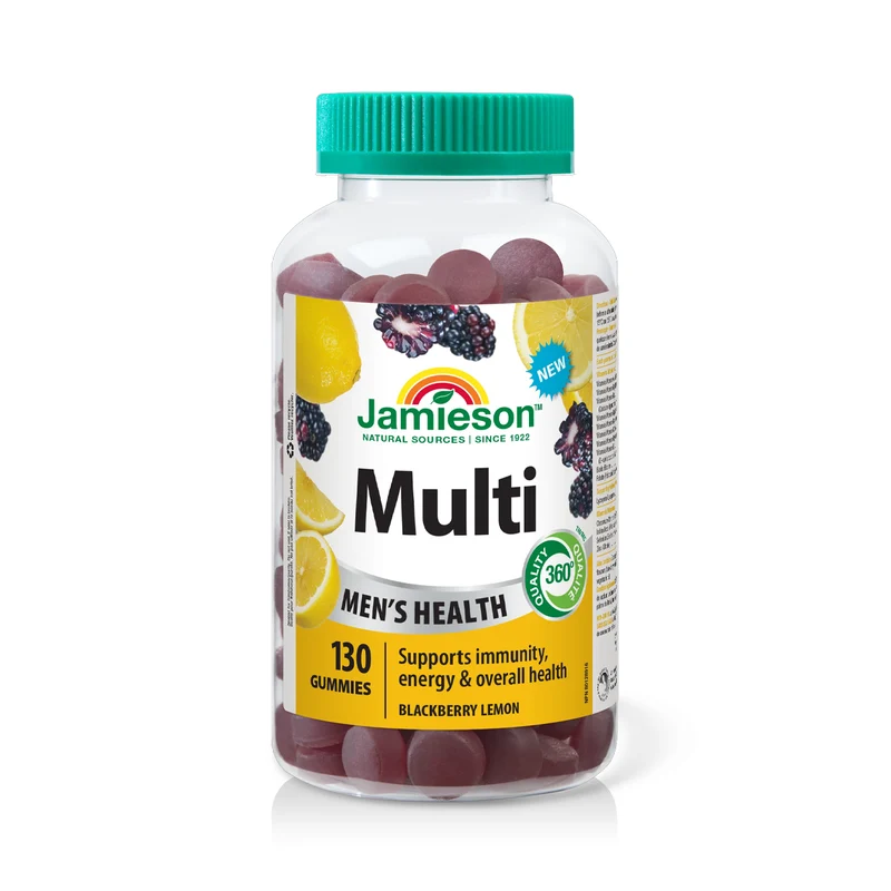 Jamieson - Men's Multivitamin Gummies, Blackberry Lemon | 130 Gummies