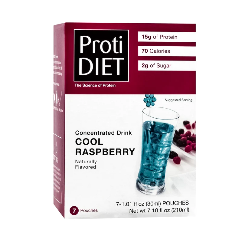ProtiDiet - Cool Raspberry Concentrated Drink | 7 Pouches