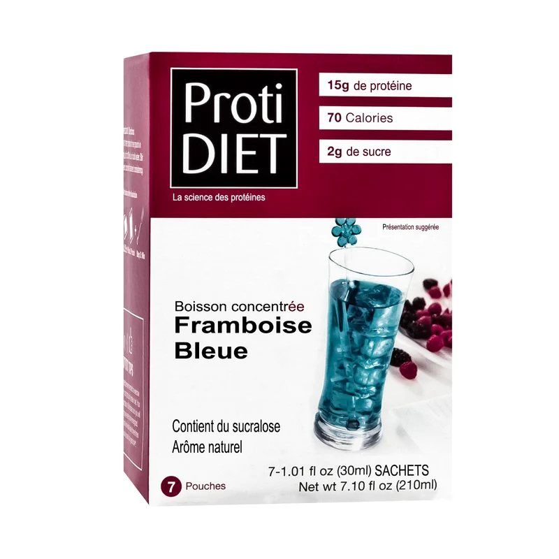 ProtiDiet - Cool Raspberry Concentrated Drink | 7 Pouches