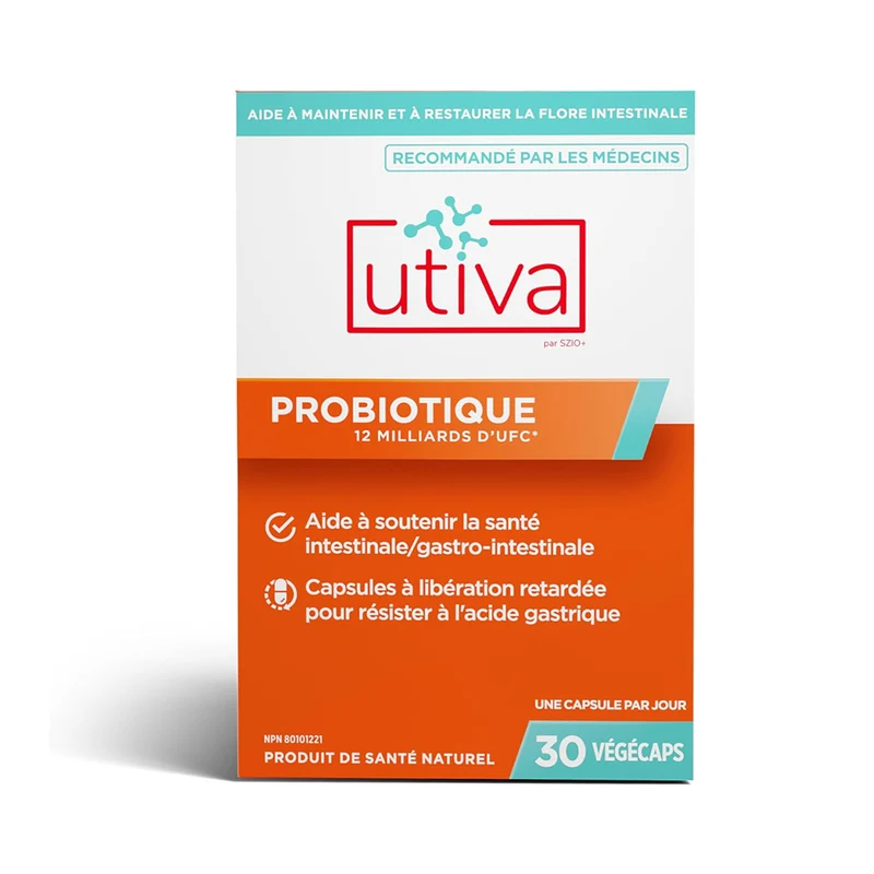 Utiva - Natural Health Probiotic 12B CFU 30 Vegicaps