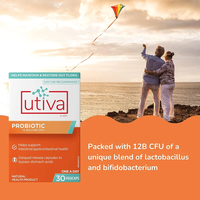 Utiva - Natural Health Probiotic 12B CFU 30 Vegicaps