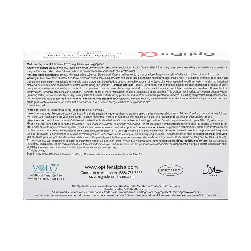 OptiFer Alpha - Heme Iron | 30 Tablets