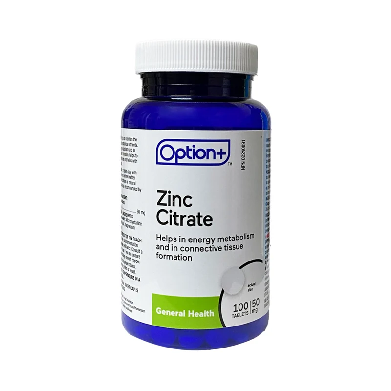 Option+ Zinc Citrate | 100 Tablets