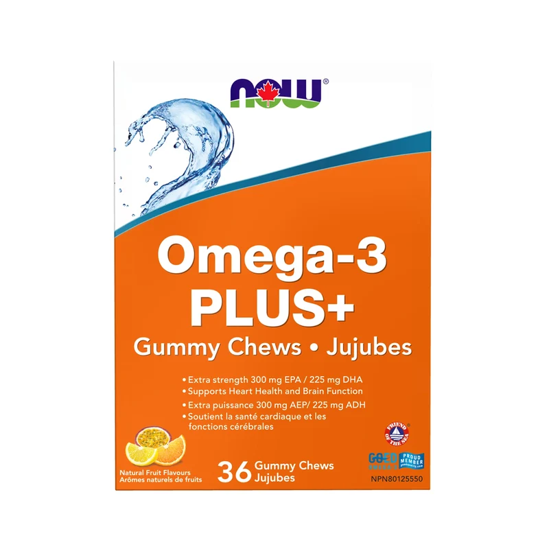 NOW - Omega-3 Plus+ Gummy Chews | 36 Gummy Chews
