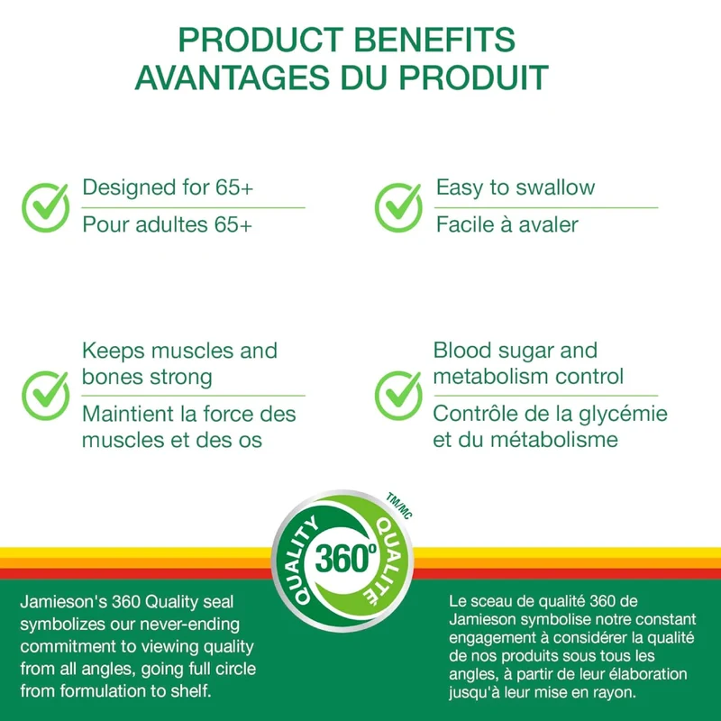 Jamieson - Platinum Multivitamins Adults 65+ | 115 Mini-Caplets