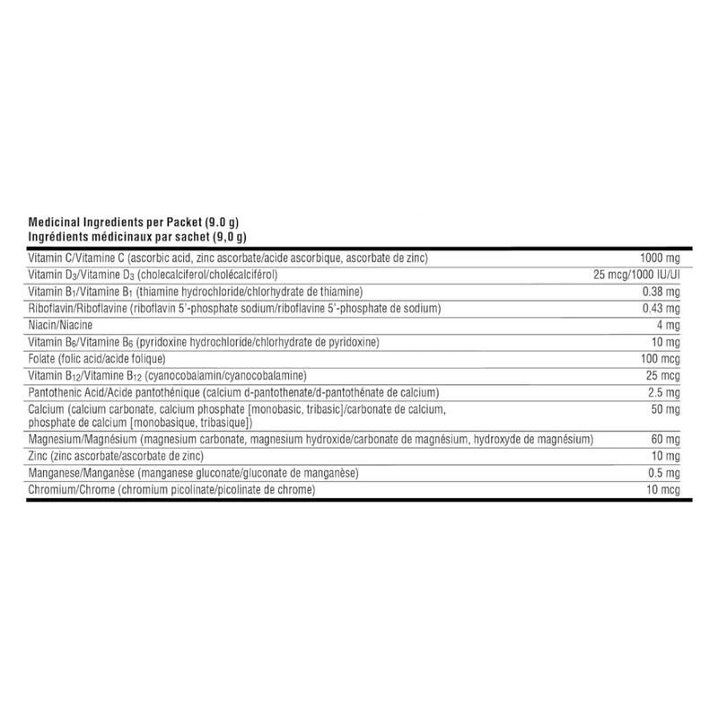 Emergen-C - Immune+ Flavoured Fizzy Drink Mix - Blueberry Acai | 24 Sachets
