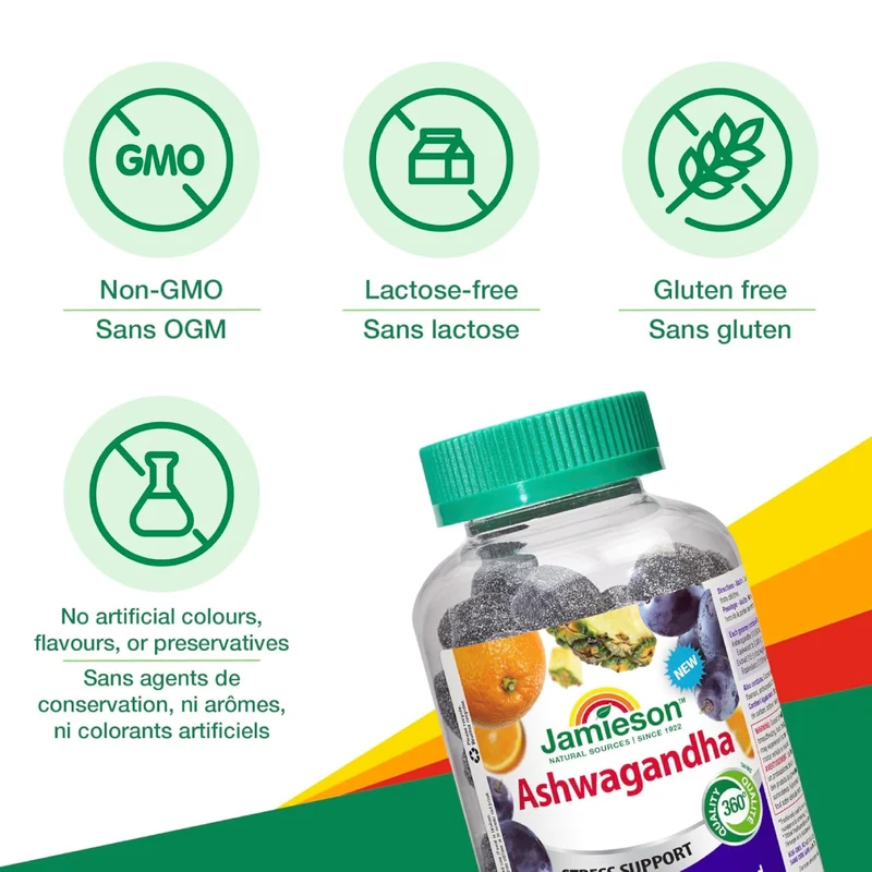 Jamieson - Ashwagandga - Citrus Grape | 60 Gummies