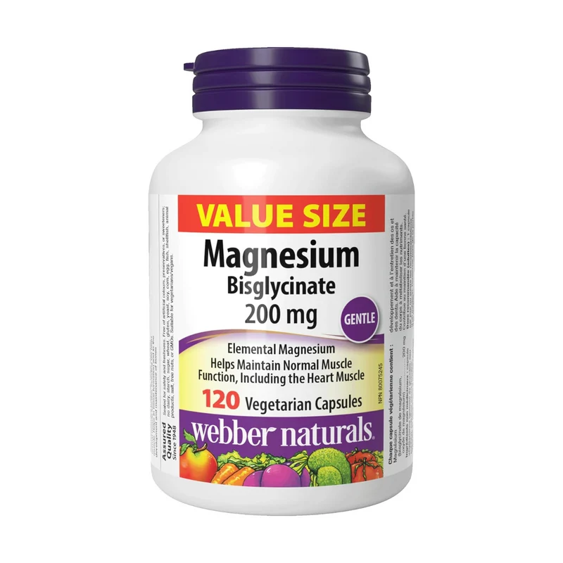 Webber Naturals - Magnesium Bisglycinate 200 mg | 120 Capsules