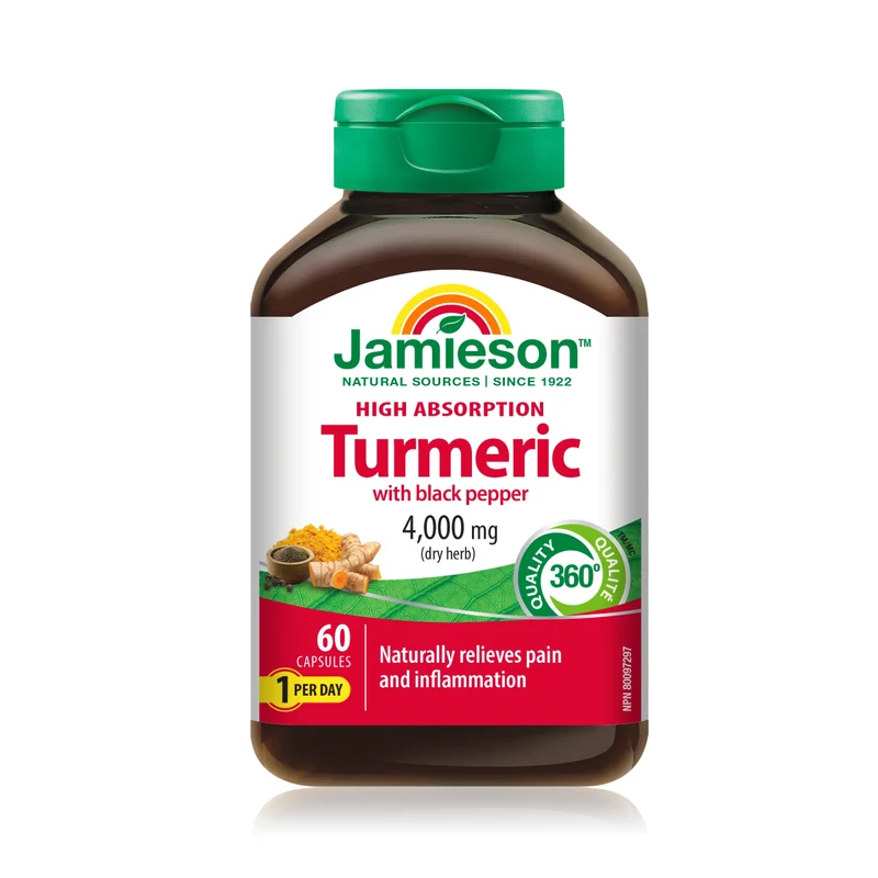 Jamieson - Turmeric & Black Pepper 4000 mg | 60 Capsules