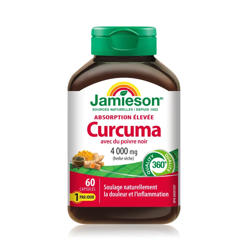 Jamieson - Turmeric & Black Pepper 4000 mg | 60 Capsules