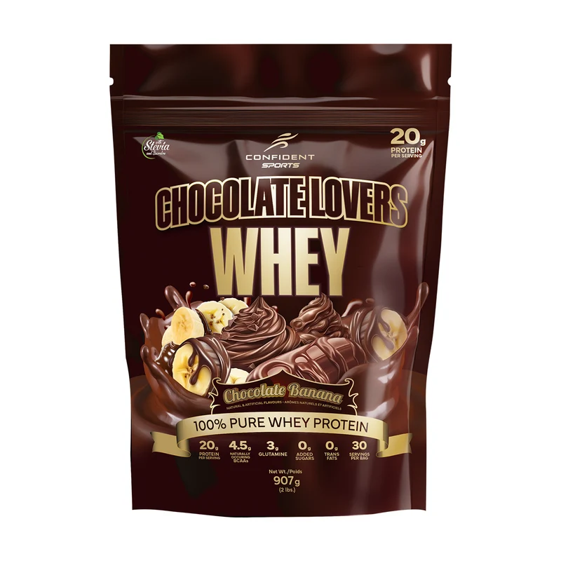 Confident Sports - Chocolate Lovers 100% Pure Whey Protein, Chocolate Banana | 907 g