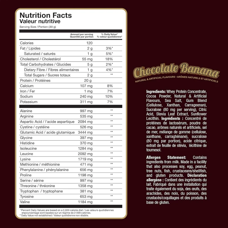 Confident Sports - Chocolate Lovers 100% Pure Whey Protein, Chocolate Banana | 907 g