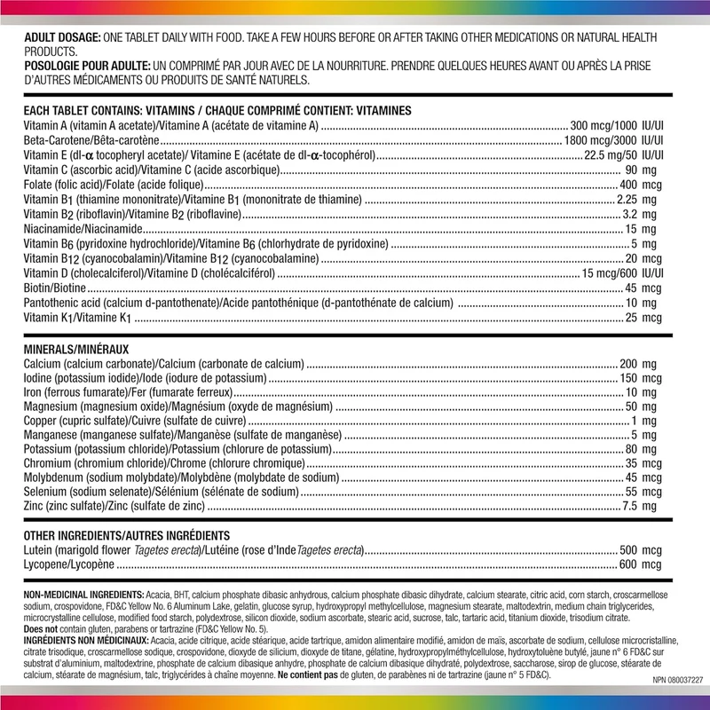Centrum - Forte Essentials for Adults Multivitamin & Mineral Supplement | 100 Tablets
