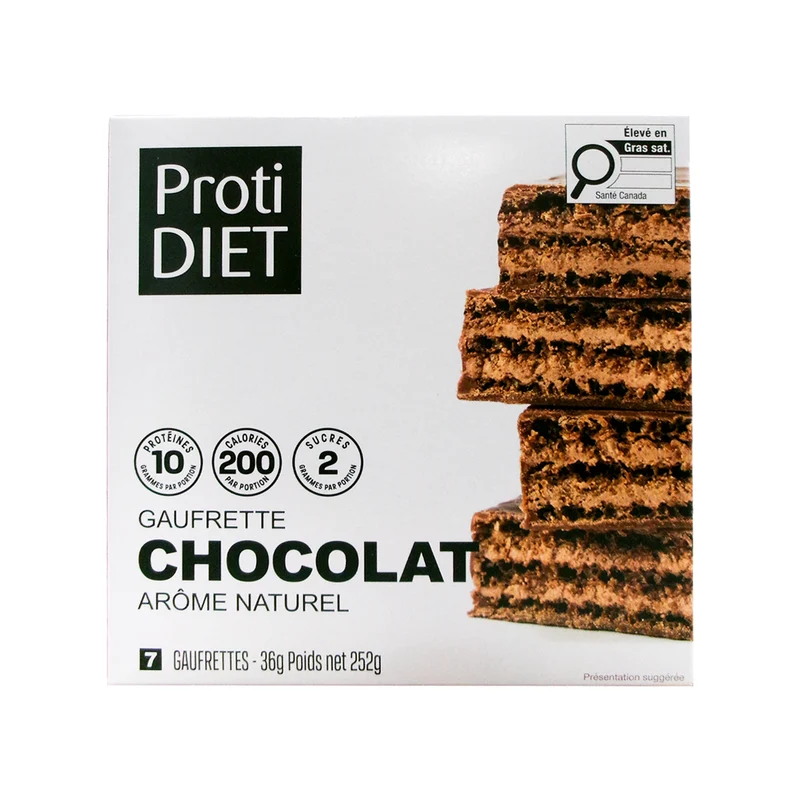 ProtiDiet - Natural Flavour Chocolate Wafer | 7 x 36 g