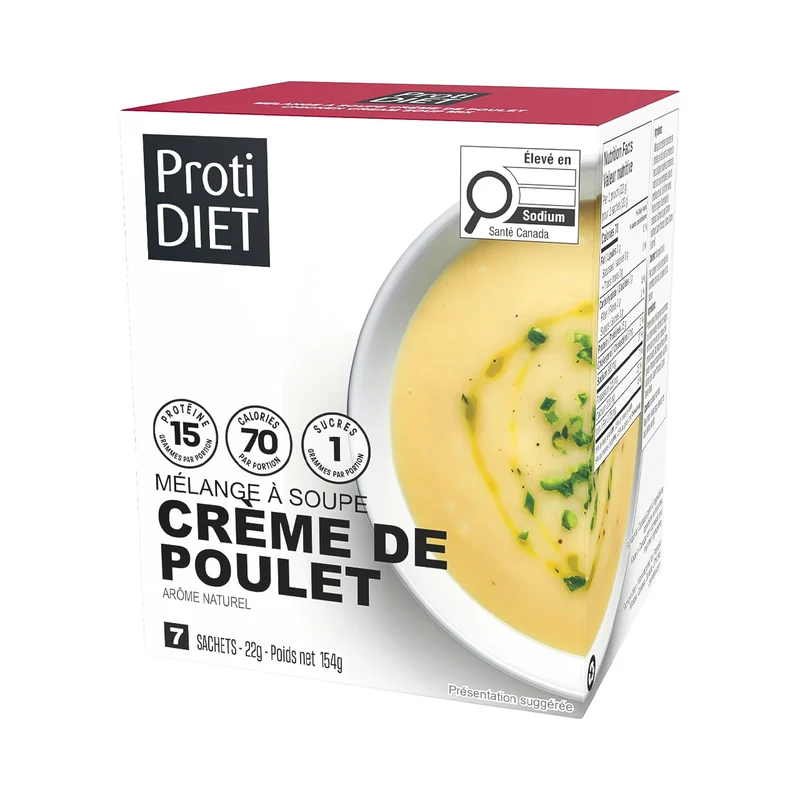 ProtiDiet - Natural Flavour Chicken Cream Soup Mix | 7 x 22 g
