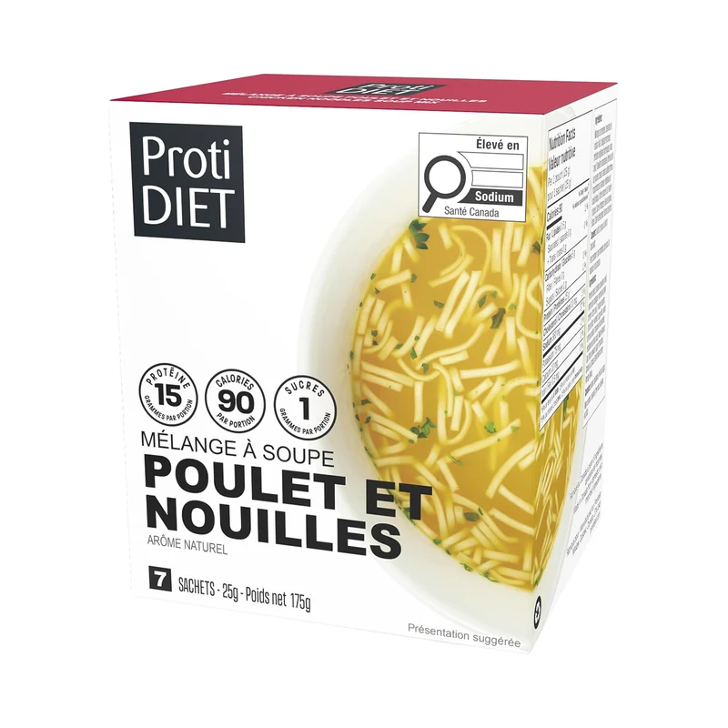 ProtiDiet - Chicken Noodle Soup Mix | 7 x 25 g