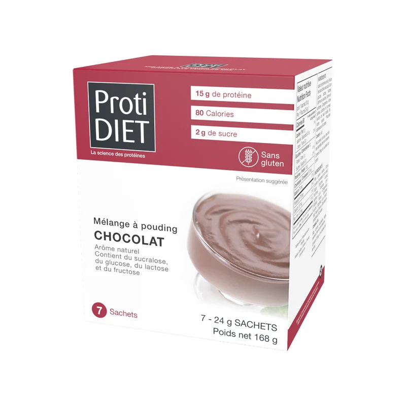 ProtiDiet - Chocolate Pudding Mix | 7 x 24 g