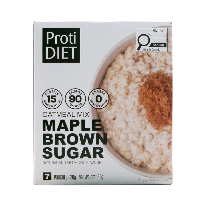 ProtiDiet - Maple Brown Sugar High Protein Oatmeal Mix | 7 x 25 g