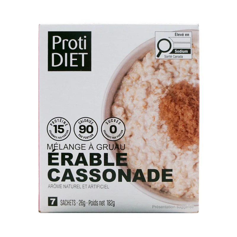 ProtiDiet - Maple Brown Sugar High Protein Oatmeal Mix | 7 x 25 g
