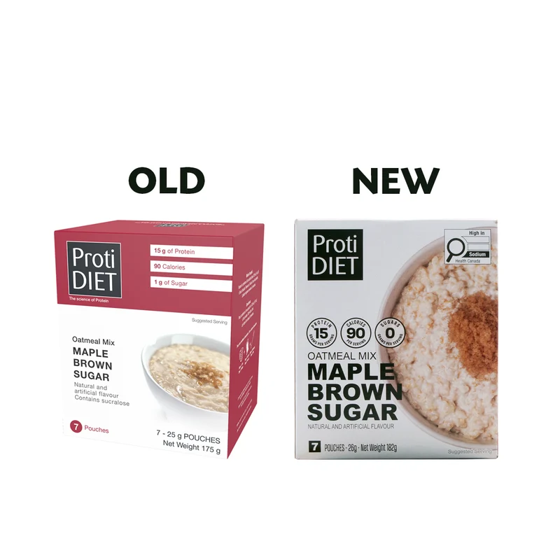 ProtiDiet - Maple Brown Sugar High Protein Oatmeal Mix | 7 x 25 g