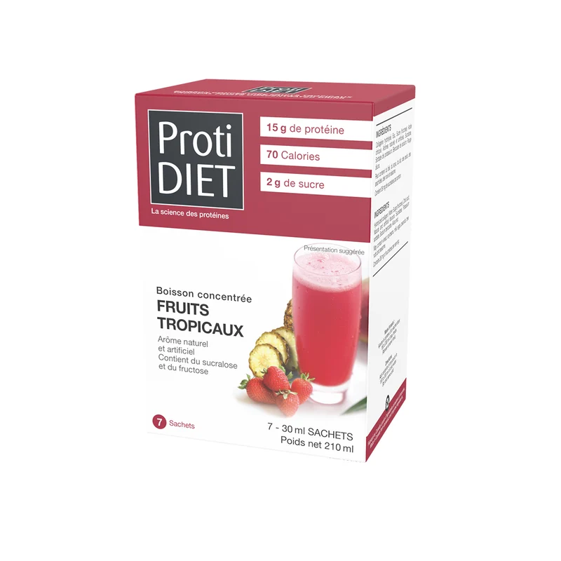 ProtiDiet - Tropical Fruit Concentrated Drink | 7 x 30 mL